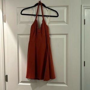 Rust mini dress